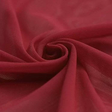 Mesh Stoff Stretch Dunkelrot - (Mesh Stretch Stoffe)