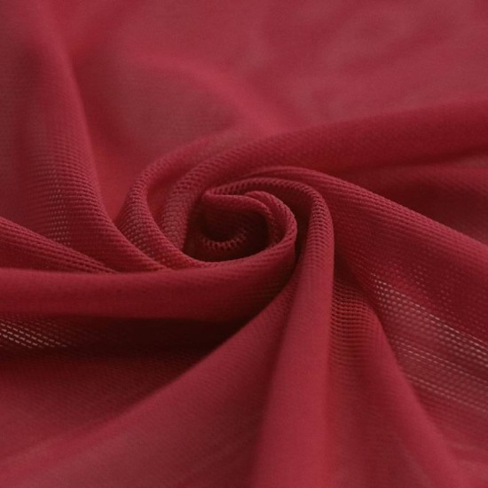 Mesh Fabric Stretch Dark Red Mesh Fabric Stretch Dark Red