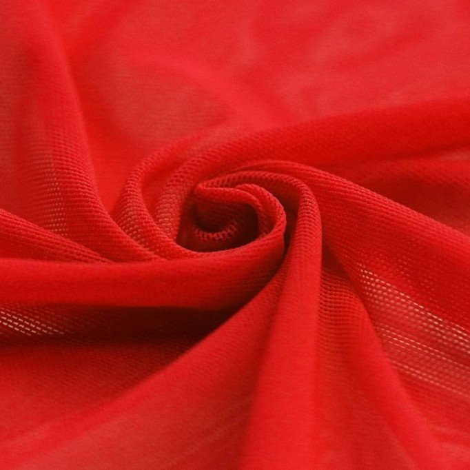 Mesh Stoff Stretch Rot  - (Mesh Stretch Stoffe)