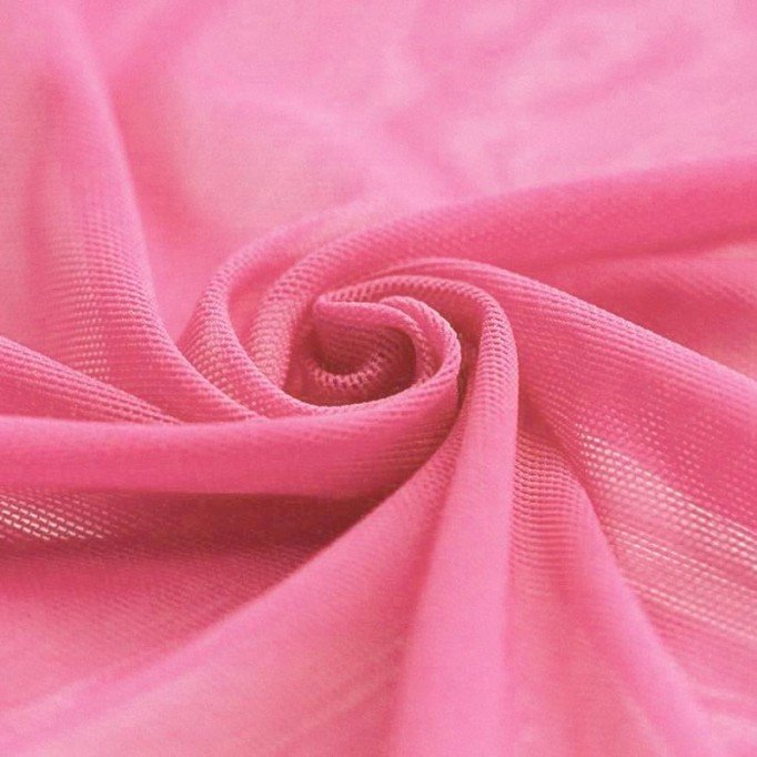 Tissu Mesh Stretch Rose - (Tissu Mesh Stretch)