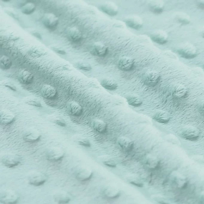 Tissu Minky Polaire Mer Verte - (Tissu Minky a Pois)
