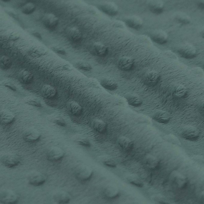Tissu Minky Polaire Vieux Vert - (Tissu Minky a Pois)