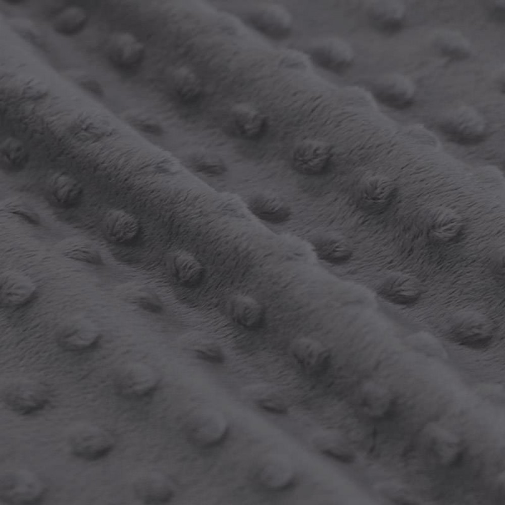 Minky Fleece Stoff Dunkelgrau