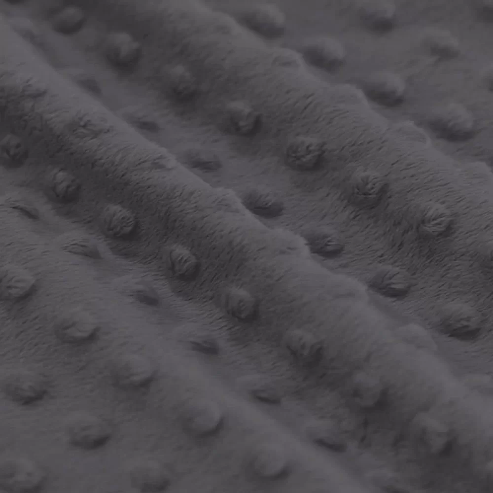 Tissu Minky Polaire Gris Foncé