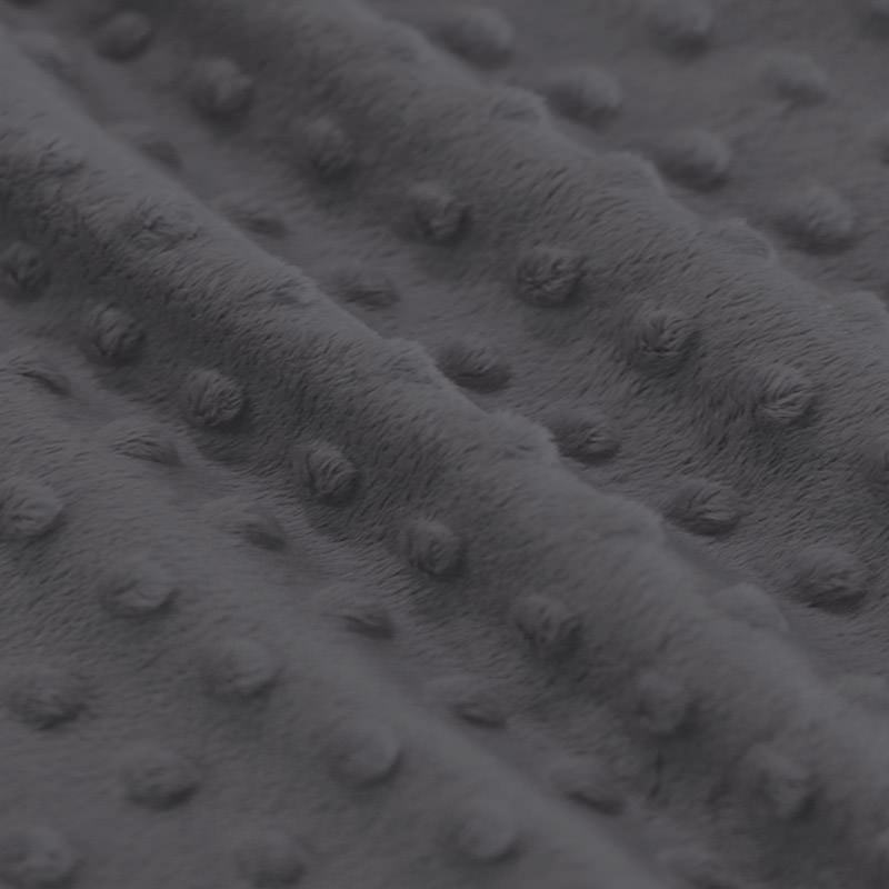 Minky Fleece Stof Donker Grijs