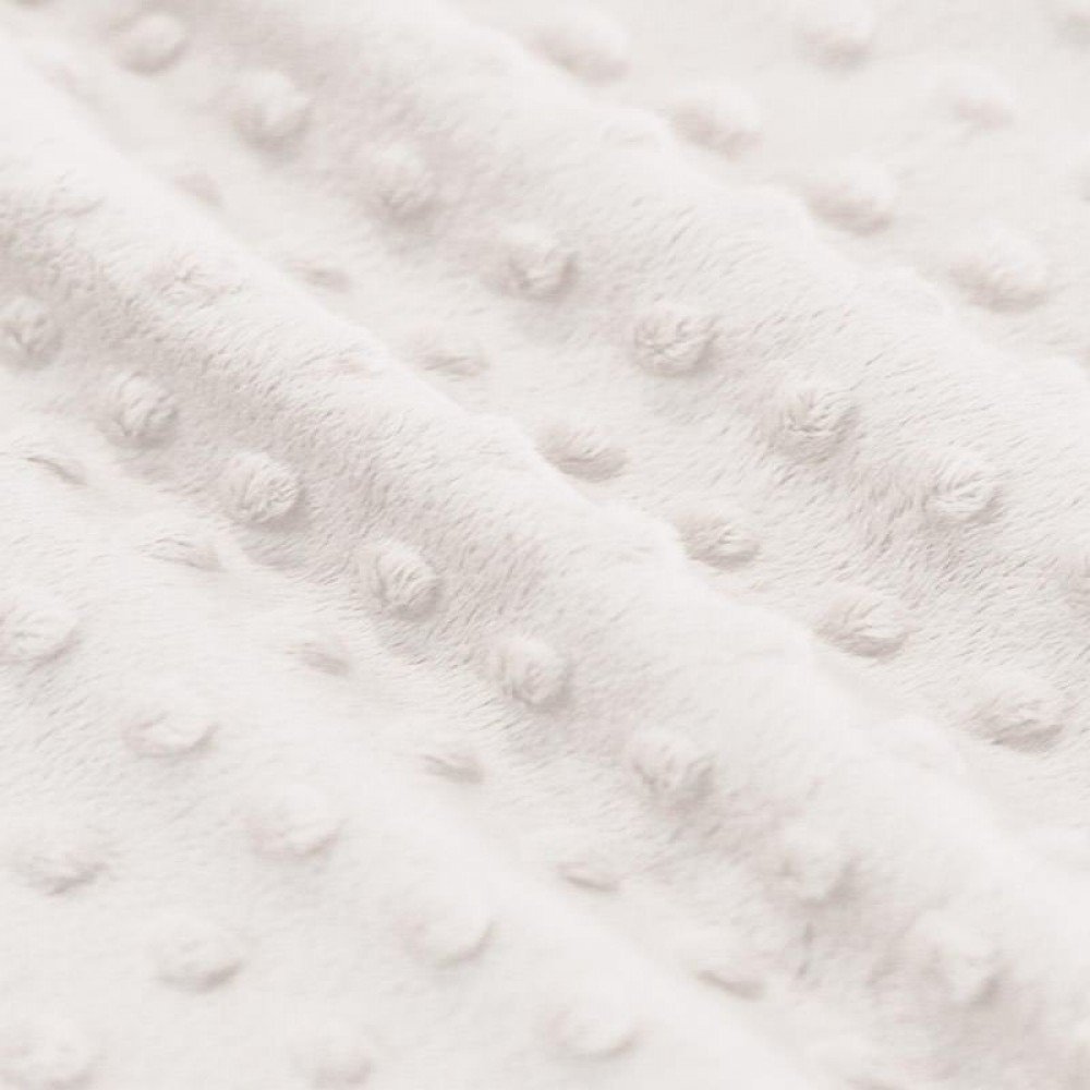 Minky Fleece Stoff Ecru mit weicher Noppenstruktur Minky Fleece Stoff Ecru - (Minky Fleece Stoffe)