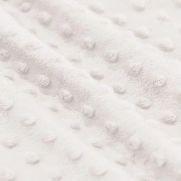 Minky Dotted Fleece Råhvid - (Minky Dotted Fleece)