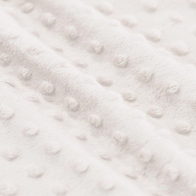 Tissu Minky Polaire Écru - (Tissu Minky a Pois)