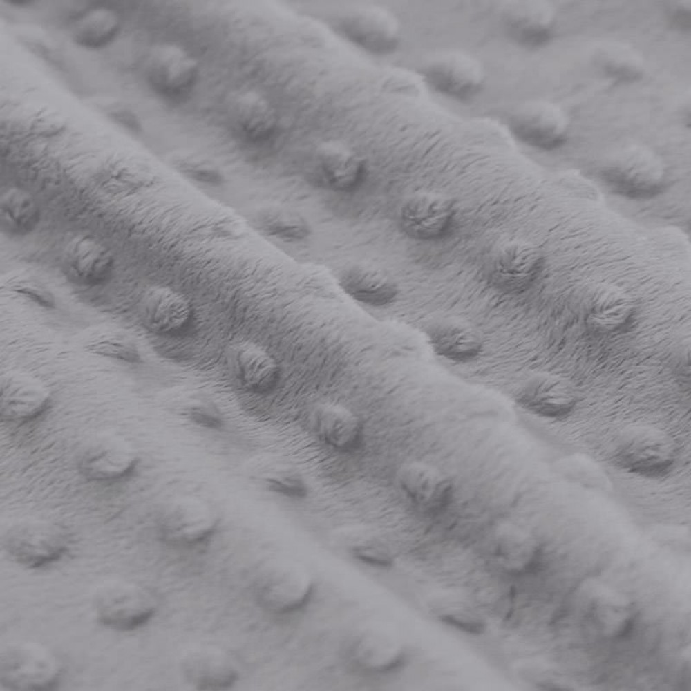 Minky Fleece Stoff Grau