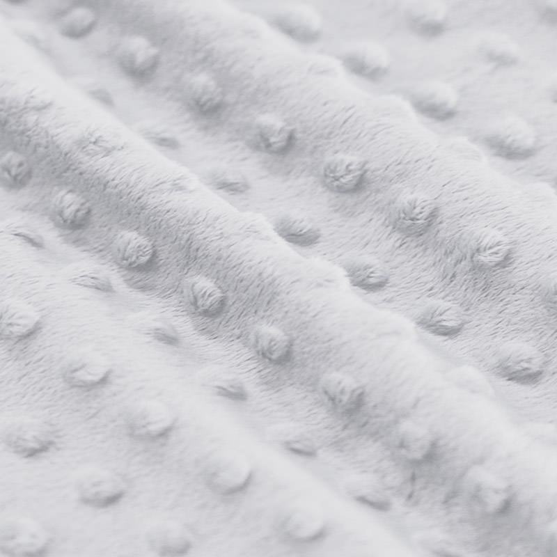 Minky Fleece Stof Licht Grijs