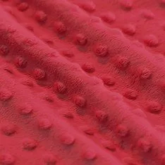 Tessuto Minky Pile Rosso