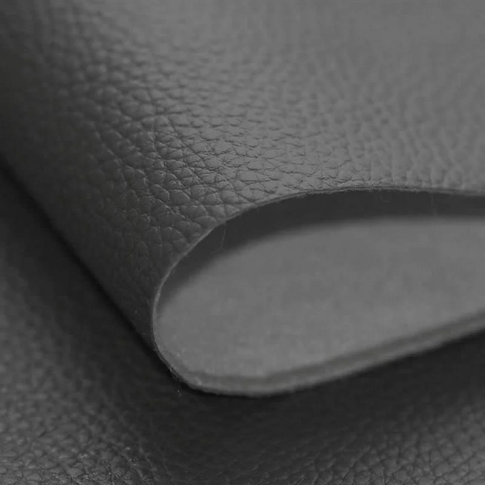 Tissu Simili Cuir Pour Sellerie Gris Foncé