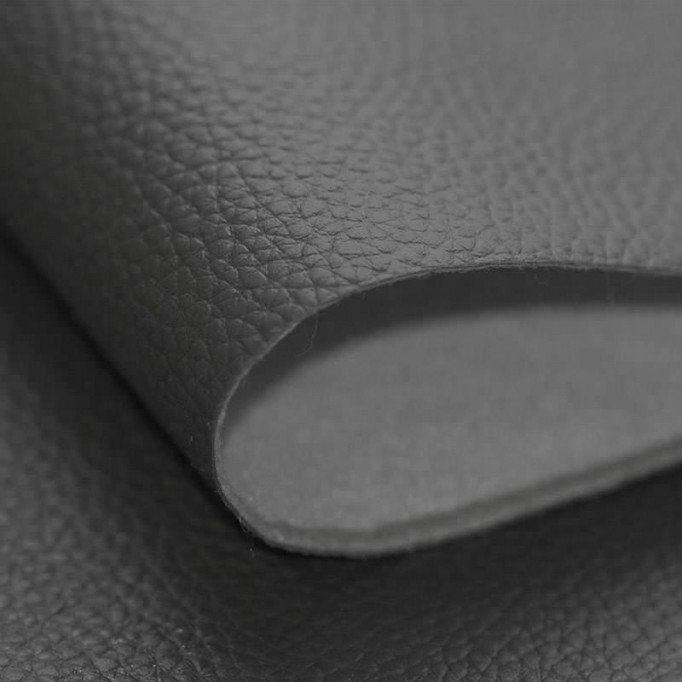 Tessuto Di Rivestimento In Similpelle Grigio Scuro - (Deco Tessuti)