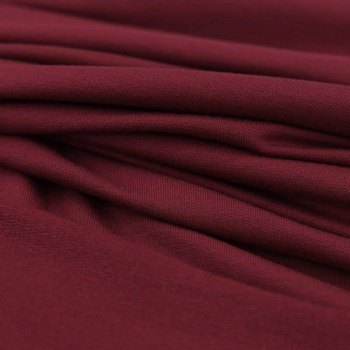 Tissu French Terry Modal Bordeaux - (Tissus Jersey)