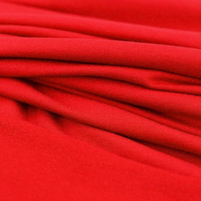 Tissu French Terry Modal Rouge - (Tissus Jersey)