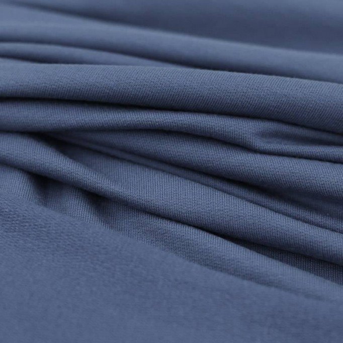 Modal French Terry Stoff Dunkel Jeans - (Jersey Stoffe)