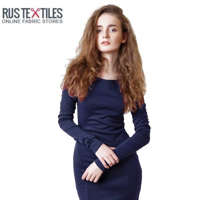 Tissu French Terry Modal Marine - (Tissus Jersey)