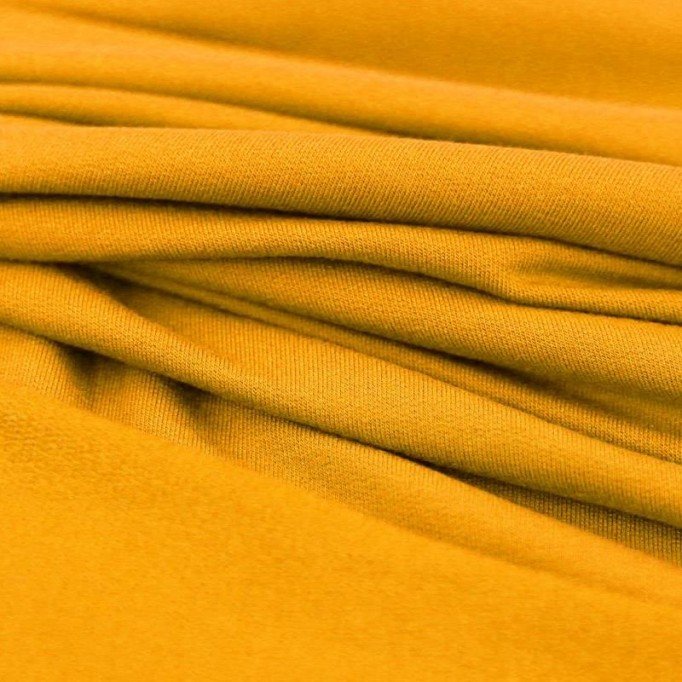 Tissu French Terry Modal Ocre - (Tissus Jersey)