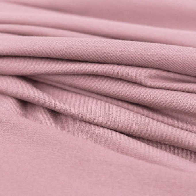Tissu French Terry Modal Vieux Rose - (Tissus Jersey)