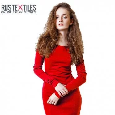 Tissu French Terry Modal Rouge - (Tissus Jersey)