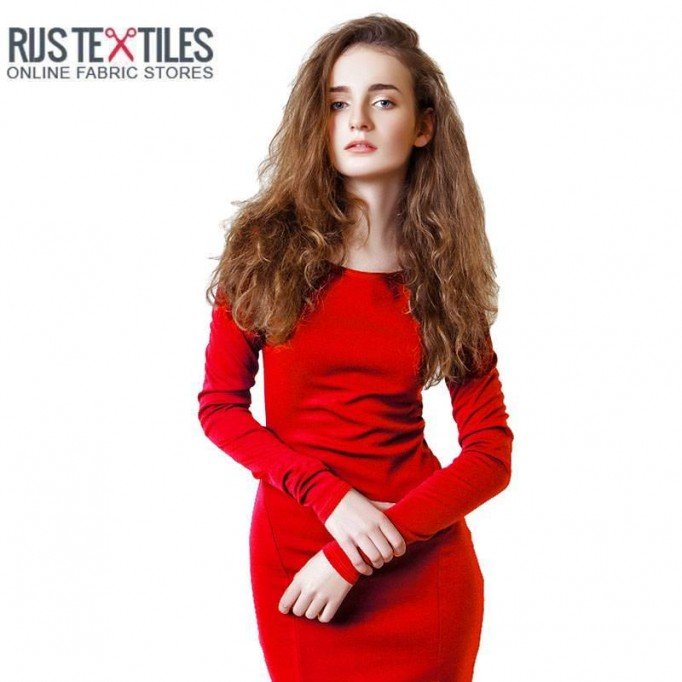 Tissu French Terry Modal Rouge - (Tissus Jersey)