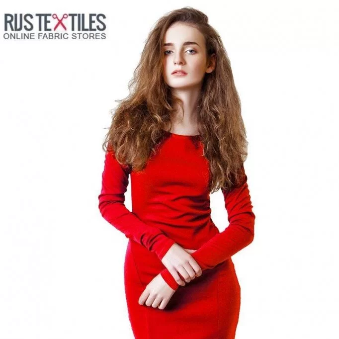 Tessuto French Terry Di Modal Rosso - (Jersey Tessuti)