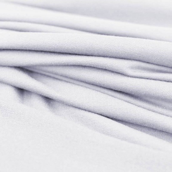 Modal French Terry Fabric White Modal French Terry Fabric White