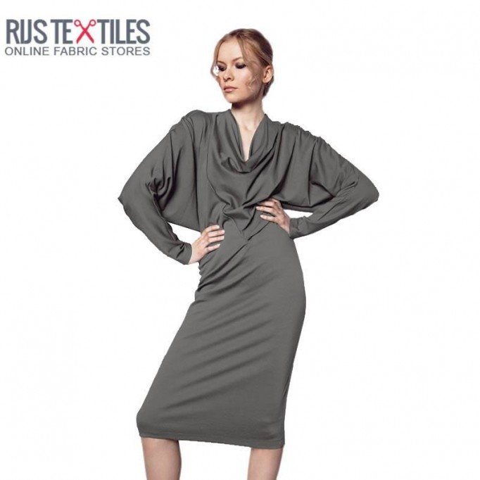 Tessuto Jersey Di Modal Grigio Scuro - (Jersey Tessuti)