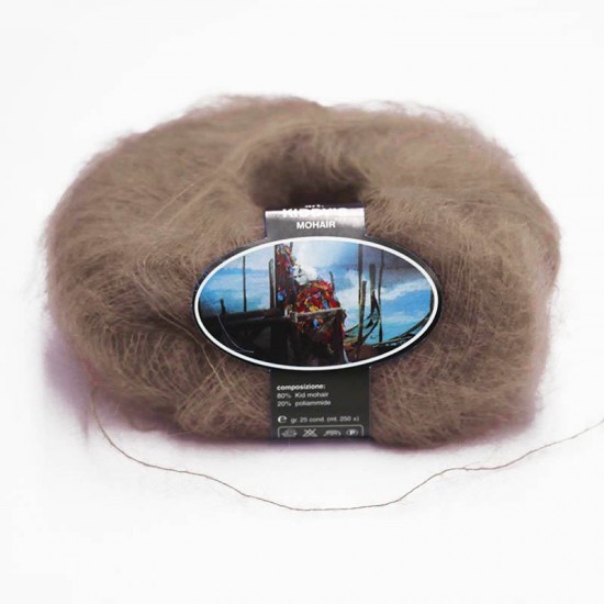 Kid Mohair Wolle ISPE Nadelstärke 3,5 - 4 Leber Braun Kid Mohair Wolle ISPE Nadelstärke 3,5 - 4 Leber Braun