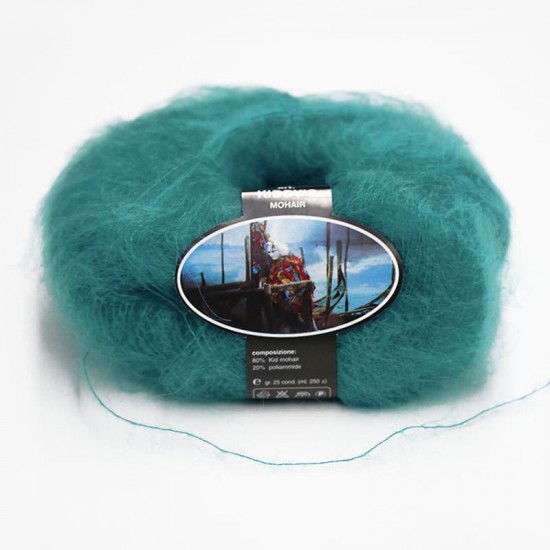 Mohair Yarn ISPE Needle Size 3,5 - 4 Petrol Mohair Yarn ISPE Needle Size 3,5 - 4 Petrol