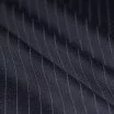 Kraftigere Jersey 10mm Nålestribet Navy Hvid - (Fashion Stoffer)