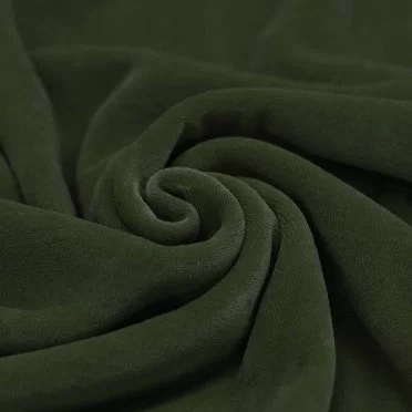 Nicky Velours Stof Leger Groen - (Nicky Velours Stoffen)