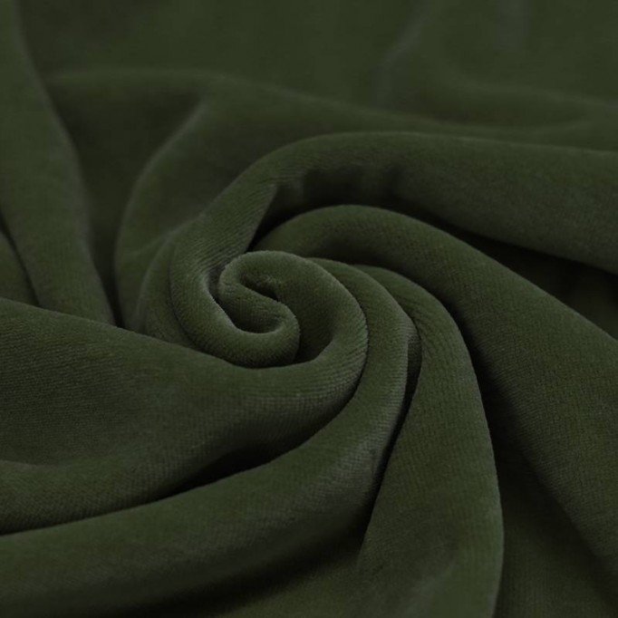 Nicky Velour Fabric Army Green - (Nicky Velour Fabric)
