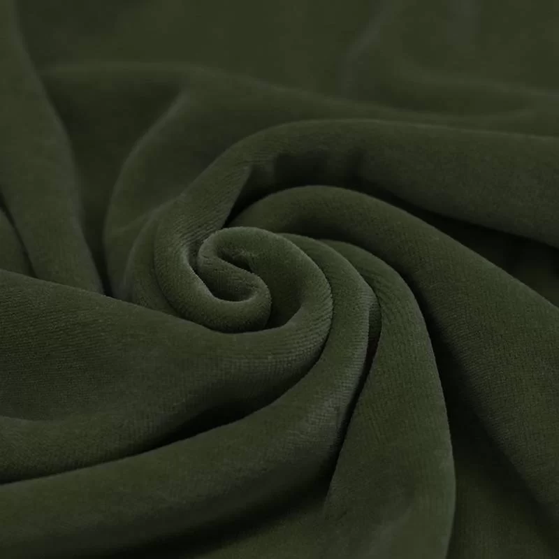 Nicky Velours Stof Leger Groen