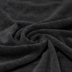 Nicky Velour Fabric Melee Dark Grey