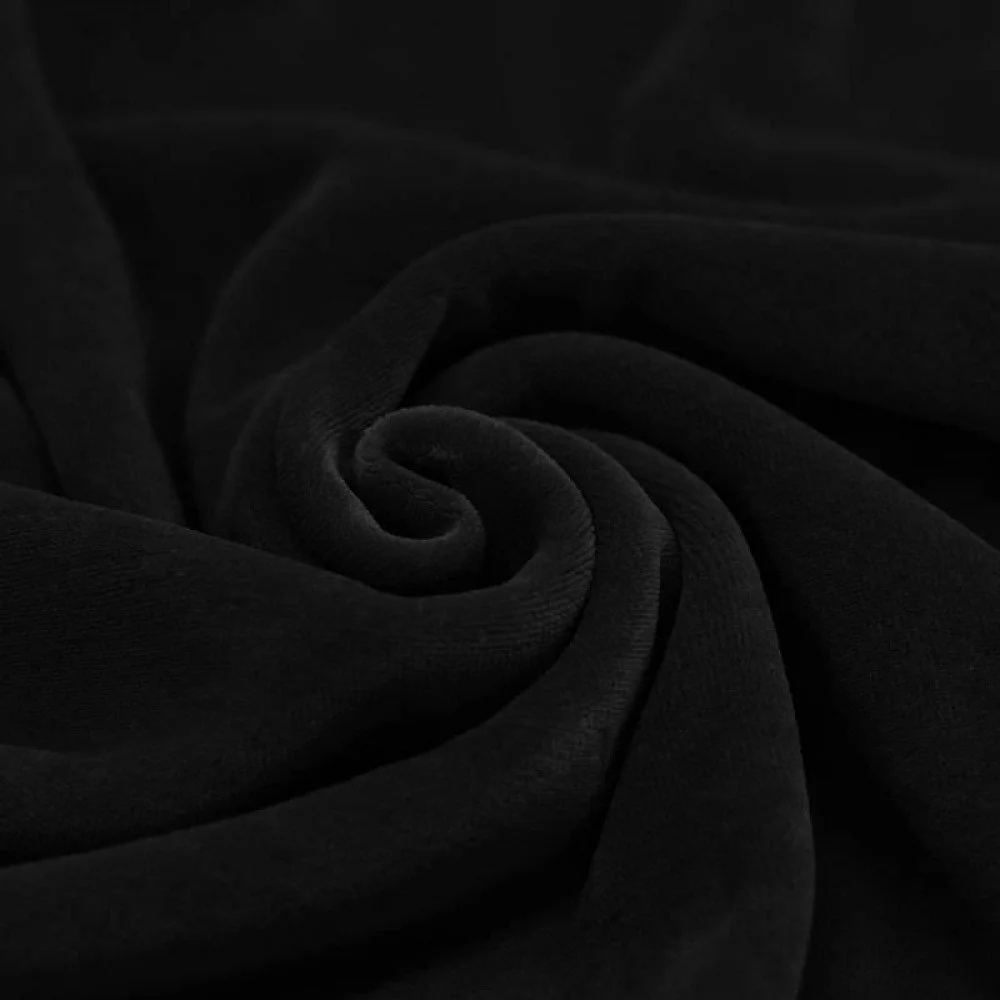 Nicky Velour Fabric Black