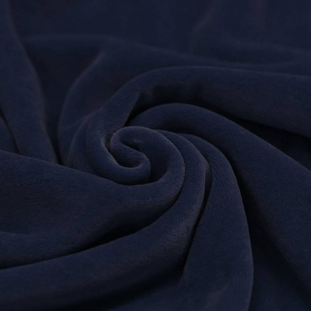 Nicky Velour Fabric Navy