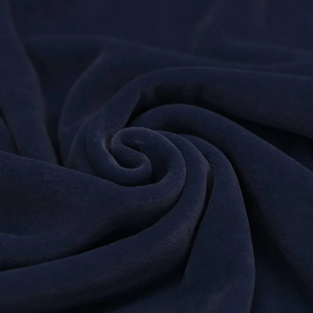 Nicky Velour Fabric Navy