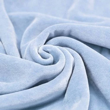 Nicky Velours Bleu Clair - (Nicky Velours Tissus)