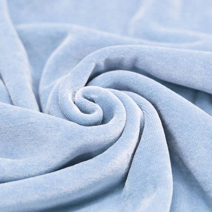 Nicky Velour Light Blue - (Nicky Velour Fabric)