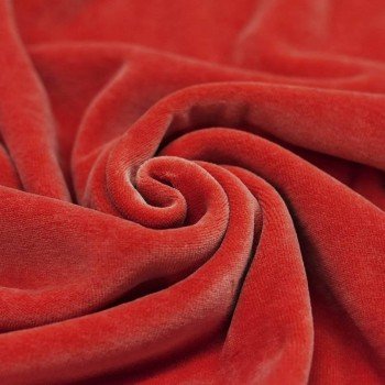 Tessuto Velluto Di Cotone Nicky Rosso Tessuto Velluto Di Cotone Nicky Rosso