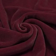Dzianina Welur Bawełniany Bordo