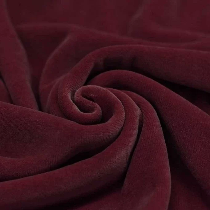 Tessuto Velluto Di Cotone Nicky Bordeaux - (Velluto Di Cotone Nicky)