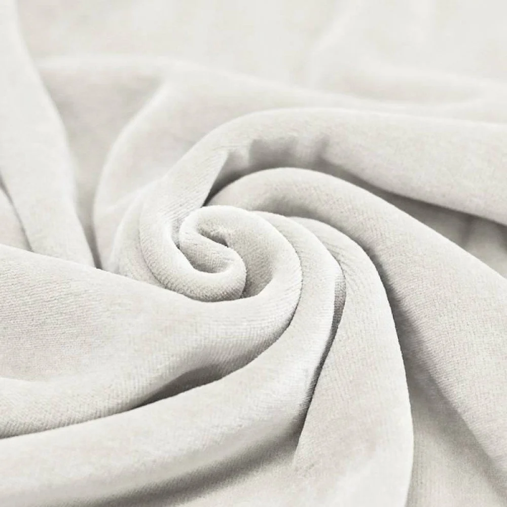 Nicky Velour Fabric Ecru