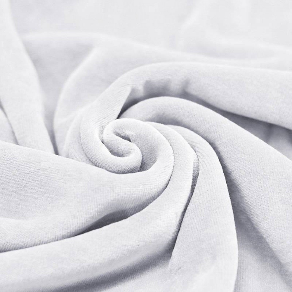 Nicky Velour Fabric White