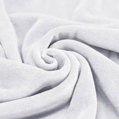 Nicky Velour Fabric White