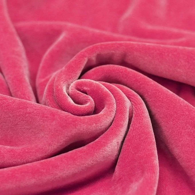 Nicki Velour Fuchsia - (Nicki Velour Stoffe)