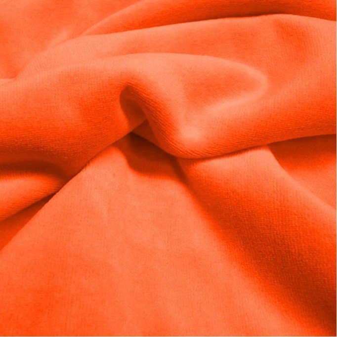 Nicky Velours Orange  - (Nicky Velours Tissus)
