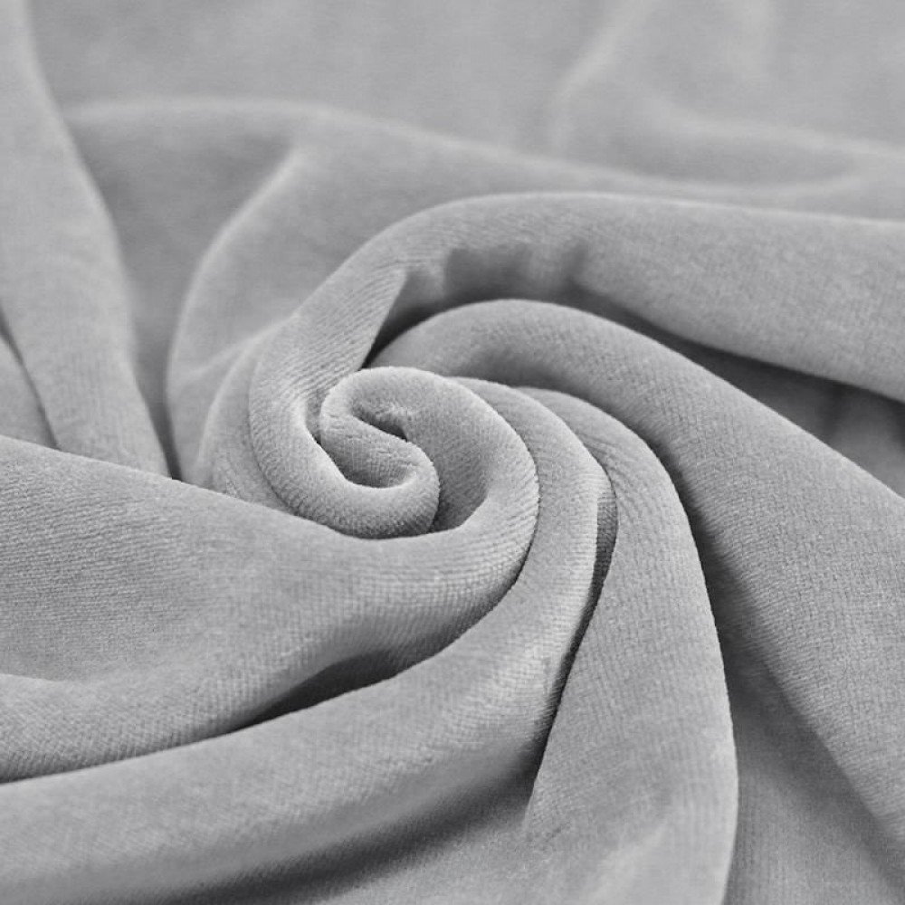 Nicky Velour Fabric Light Grey