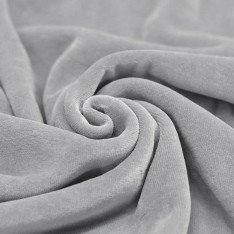 Nicky Velour Fabric Light Grey
